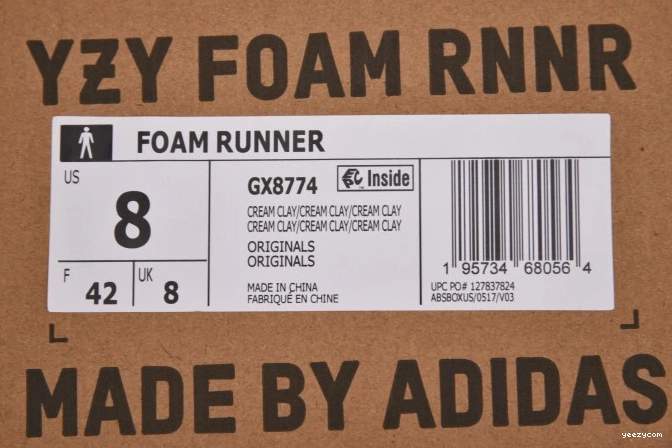 Yeezy Adidas GX8774 RNNR MX Clay Cream Foam 0930